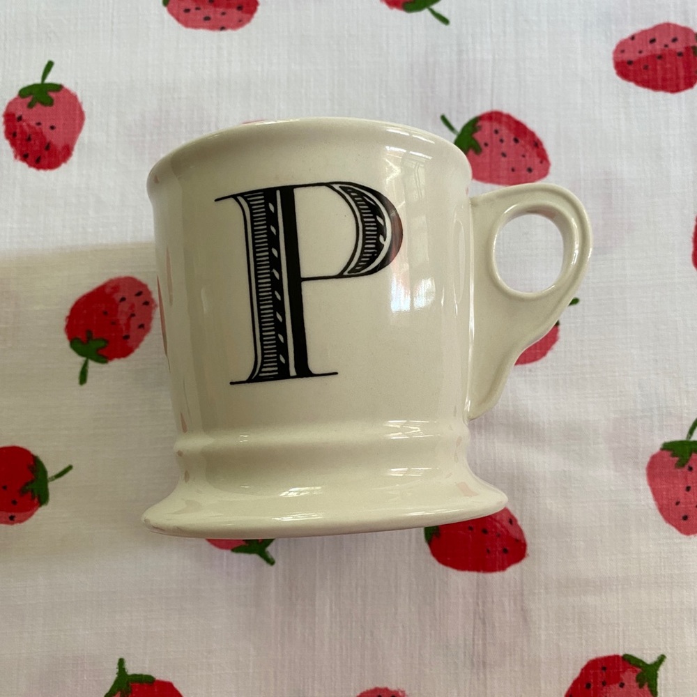 Anthropologie Monogram Mug - the letter P